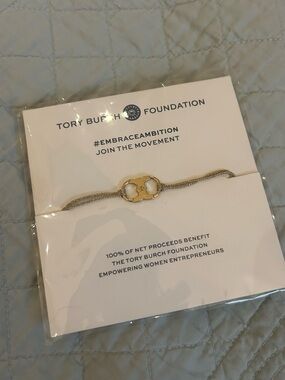 NWT Tory Burch Gold Embrace Ambition Bracelet